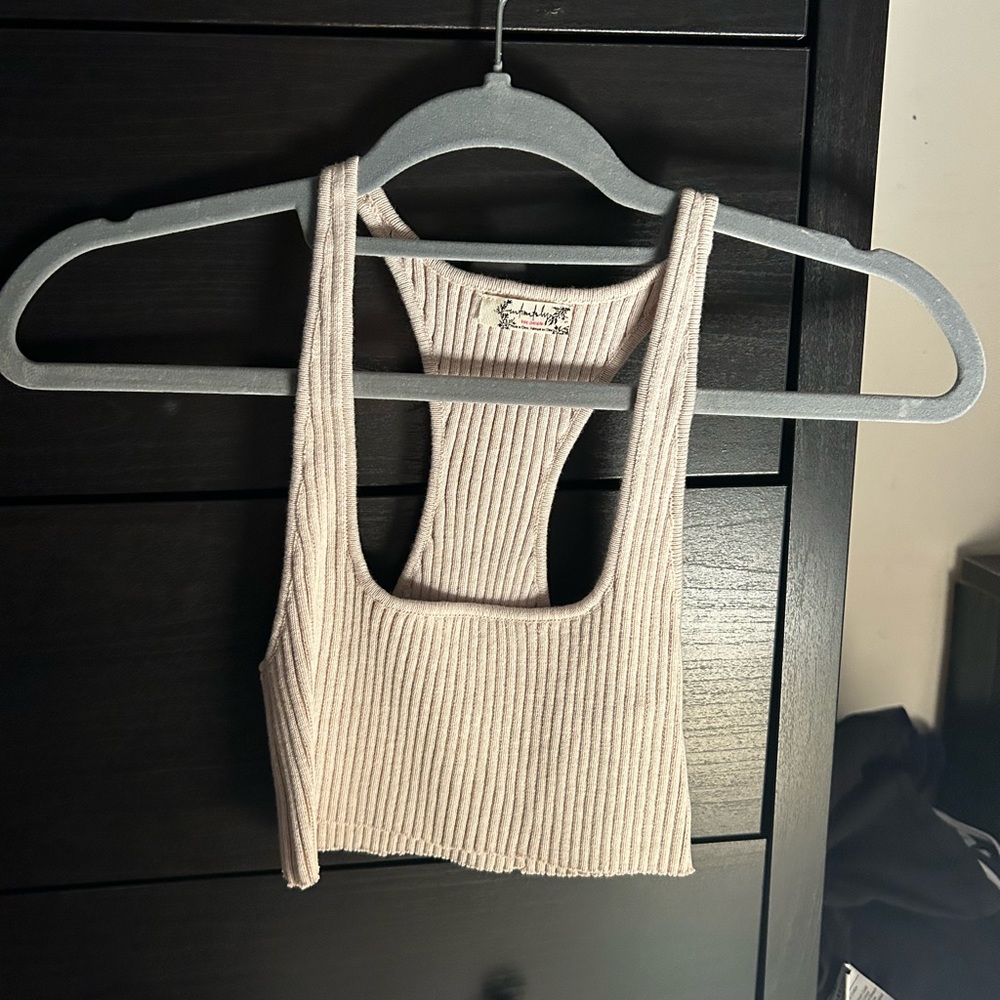 Cropped Cream Colored Free People Top